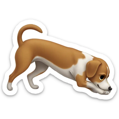 Dog doing a cartwheel sticker