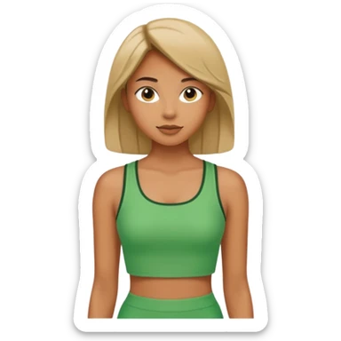 brasil crop top verde sticker