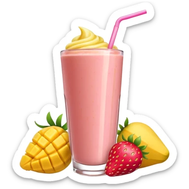Strawberry mango banana smoothie sticker
