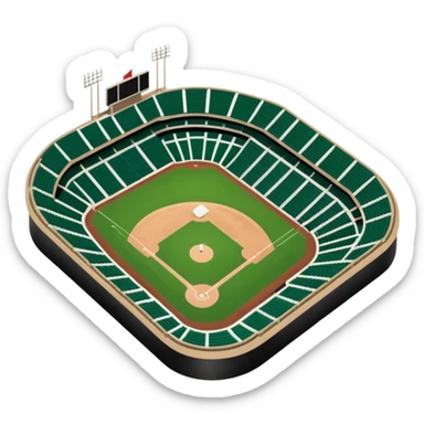 baseball stadium bird view sticker