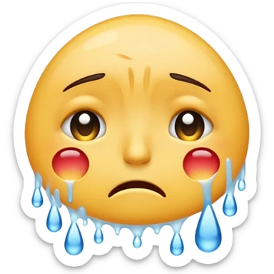 make an emoji that is crying SO much sticker
