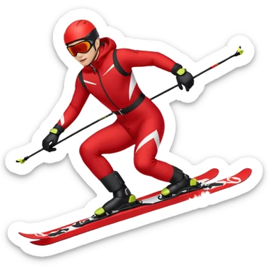 Nordic skiing sticker