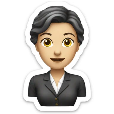 Caucasian Female business banker sticker
