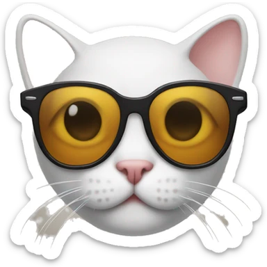 Cat with sunglasses sticker