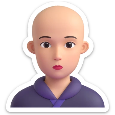 feminist activist with shaved head sticker