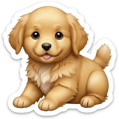Golden retriever puppy sticker