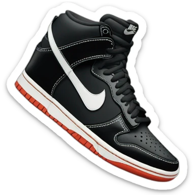 Nike Dunk Alto 1985 Lavado ácido negro sticker