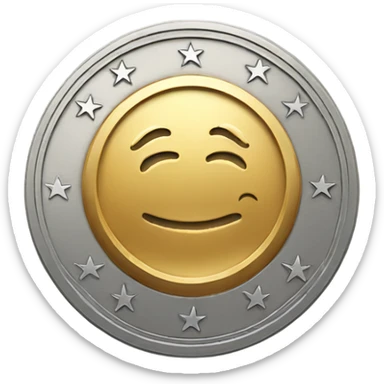 coin with the inscription 1 week sticker