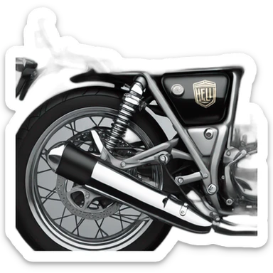royal enfield continental gt in silver chrome sticker