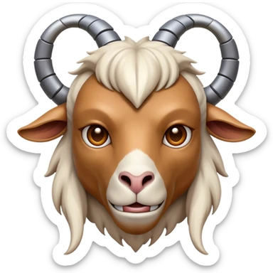 Cybernetic Goat(Ram) man sticker