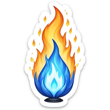 blue flame emoji sticker