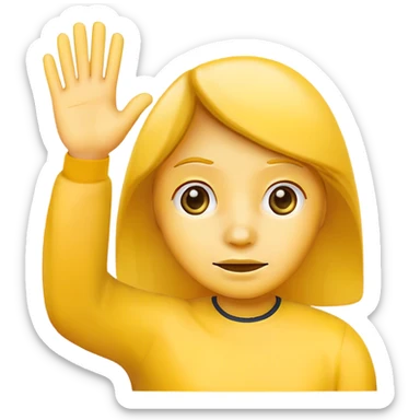 sad emoji waving bye  sticker