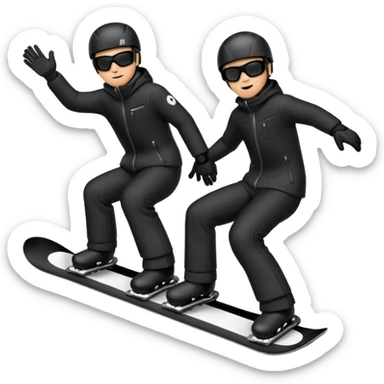 snowboard men in black sticker