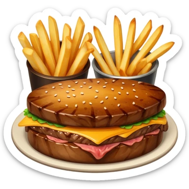 Steak and fries  sticker