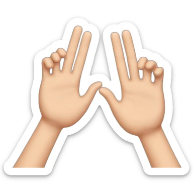 Fingers on the forehead sticker