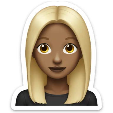 Blonde girl with black chihuahua sticker