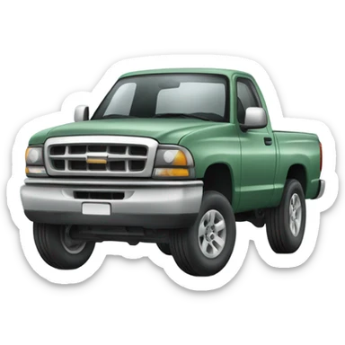 greenish grey pickup truck sticker