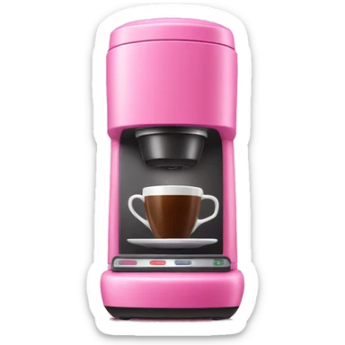 Pink coffe maker sticker