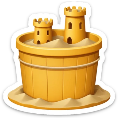 sand castle, Bucket-shaped castle sticker