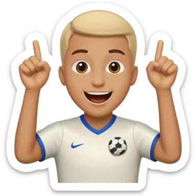 soccer fan cheering, happy sticker