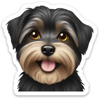 black morkie sticker