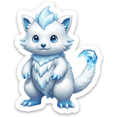 Ice type Fakémon-creature (full body) sticker