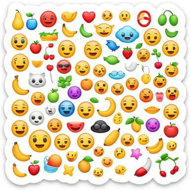 100 emoji but 60 sticker