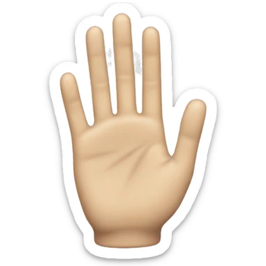 The hand of the prototype sticker