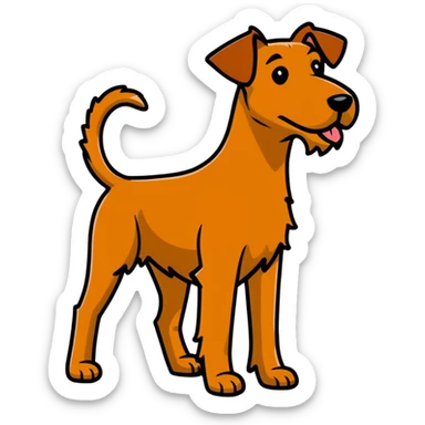 Irish terrier standing statue sticker