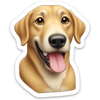 Un chien qui bois une biere sticker