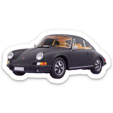 old Porsche car sticker