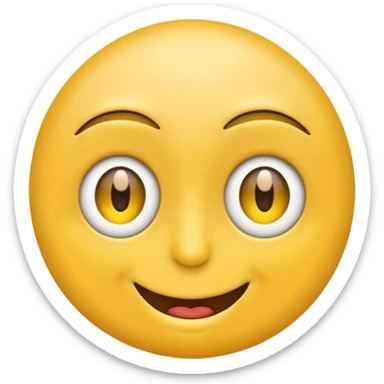 Emoji with only one eye. In that eye , there is ❤️ sticker