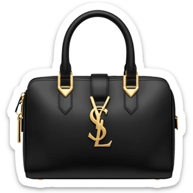 YSL handbag black gold sticker