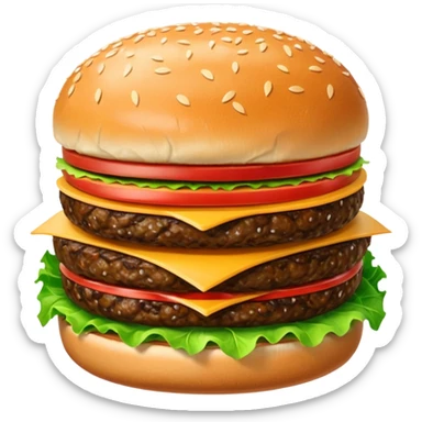 generate mea a hamburger sticker