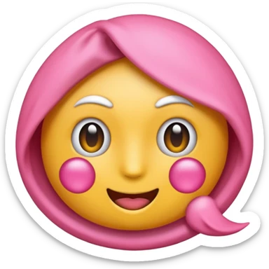 Coração metade rosa e metade branco sem borda emoji sticker