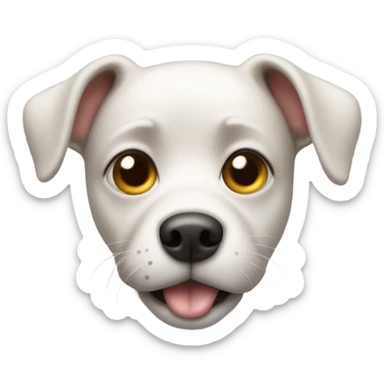 A dog farting and surprised sticker