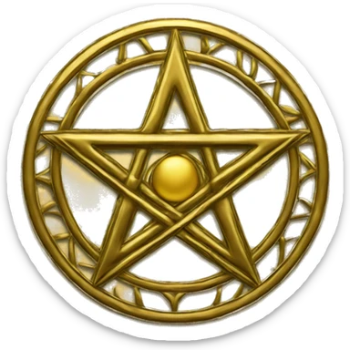 gold pentacle sticker