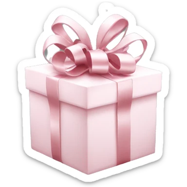 Light pink Christmas gifts under a white Christmas tree  sticker