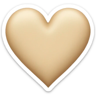 beige heart sticker