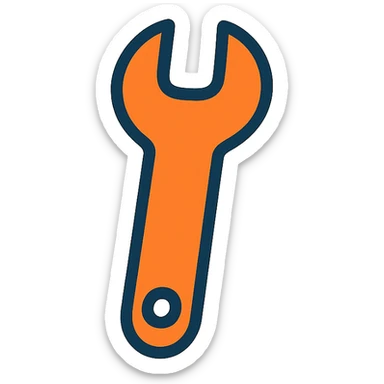wrench icon sticker