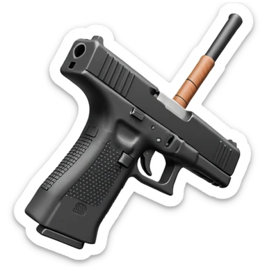 Glock 19 with a stick sticker