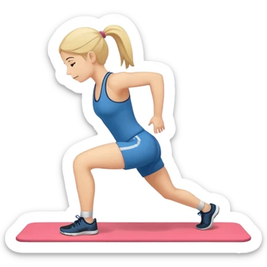 burpees exercise, energetic, simple sticker