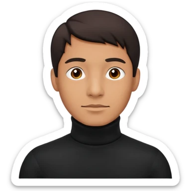 man in turtle neck sticker