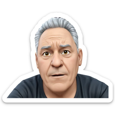 old man in black shirt sticker