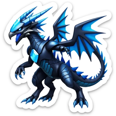 Punk’ish Edgy Futuristic Badass Dark Gothic Zekrom-Dialga-Aurorus-Hybrid-Creature sticker