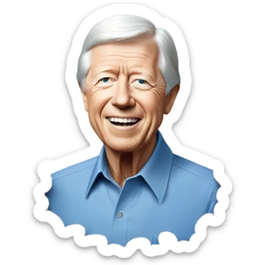 Jimmy carter in a pill of peanuts  sticker
