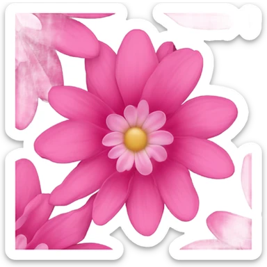 Pink flower sticker