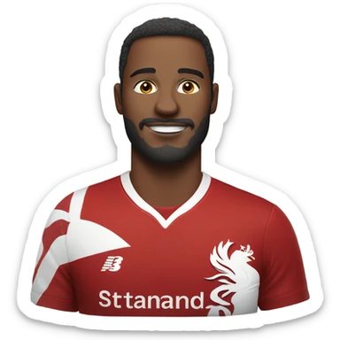 a man wearing liverpool jersey sticker