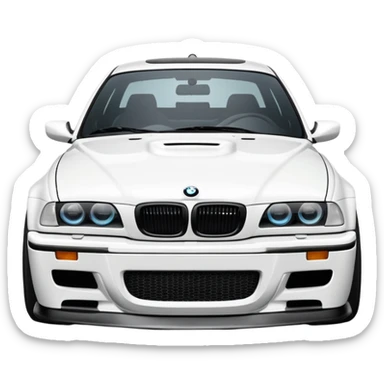 white bmw m3 e36 sticker