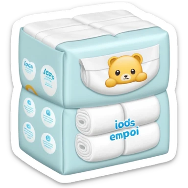 Diaper pack – folded diapers sticker